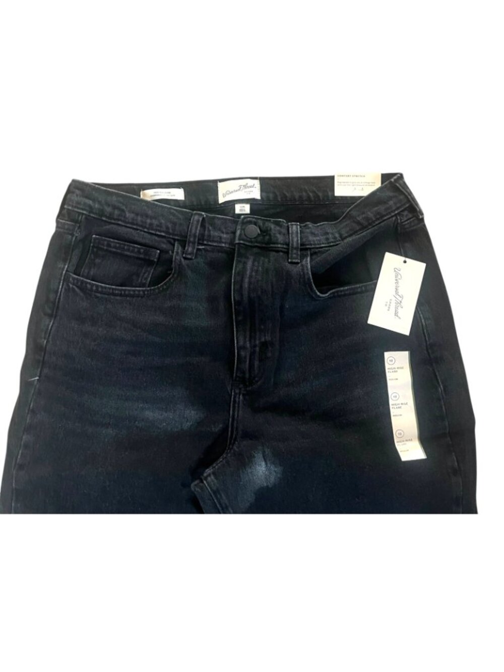 Universal Thread High-Rise Flare Jeans size 12 R - Black Wash - NEW - Picture 4 of 6